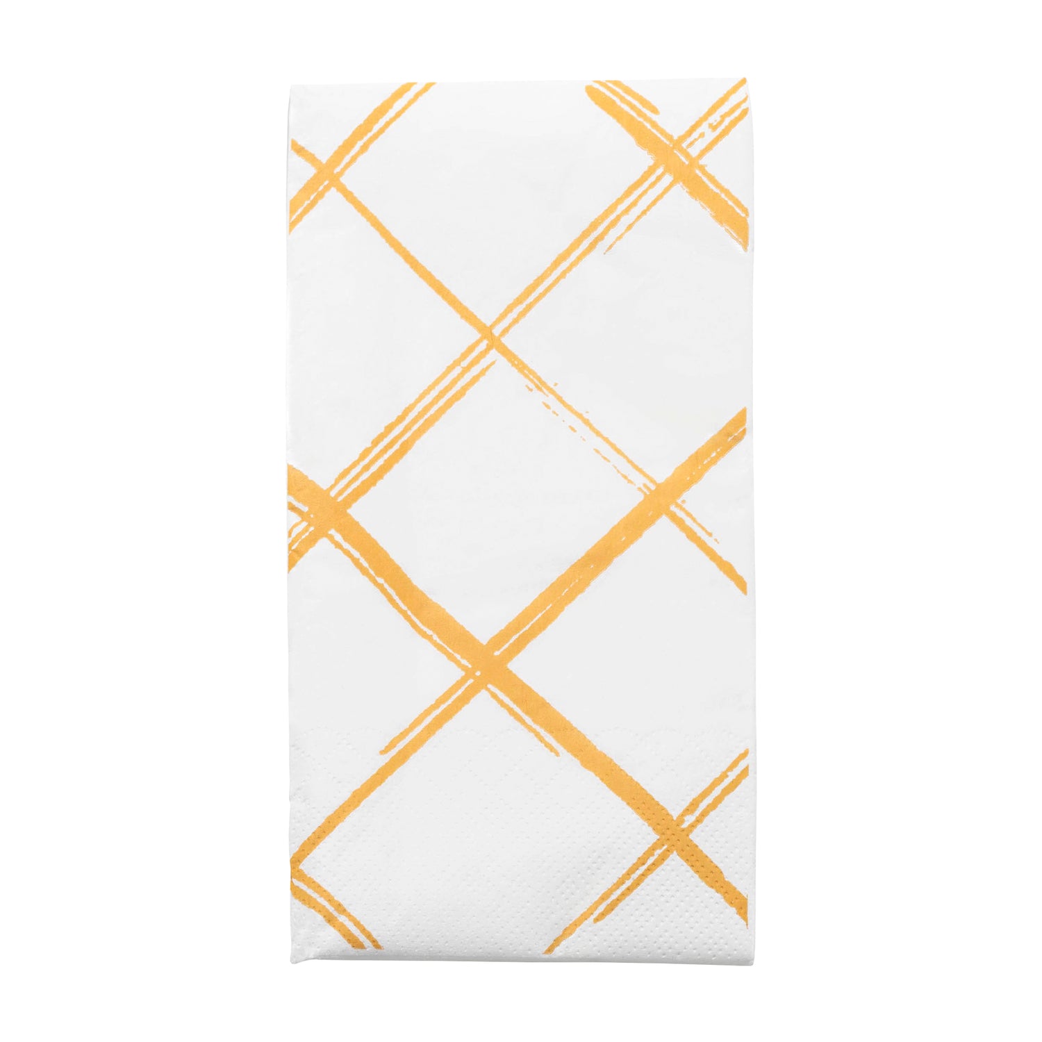 White with Gold Diamond Paper Dinner Napkins Main | The Kaya Collection