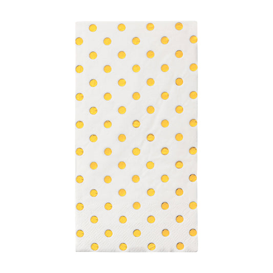 White with Gold Dots Paper Dinner Napkins Main | The Kaya Collection