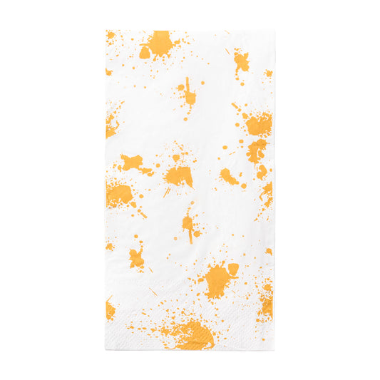 White with Gold Paint Splatter Paper Dinner Napkins Main | The Kaya Collection