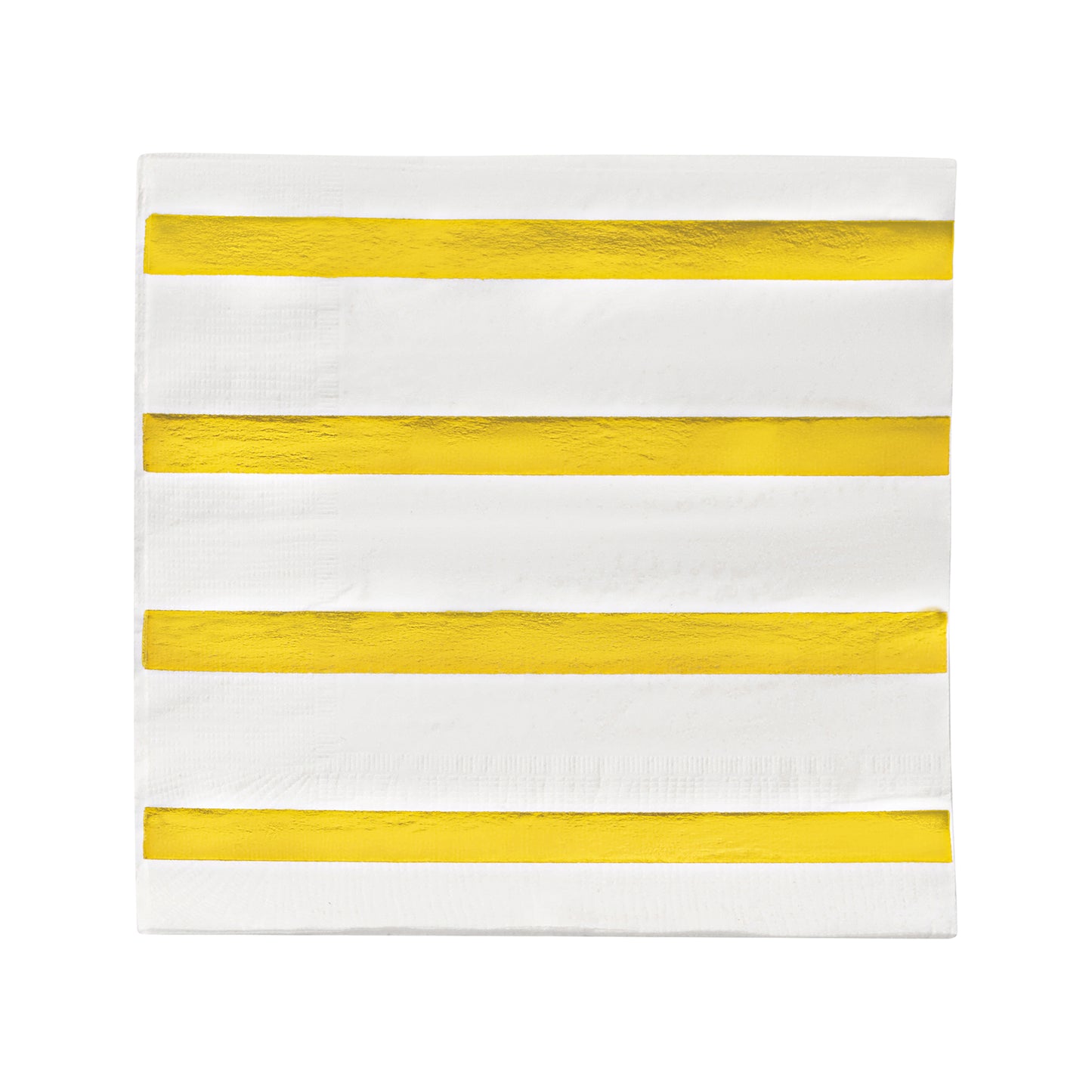 White with Gold Stripes Paper Beverage/Cocktail Napkins Main | The Kaya Collection