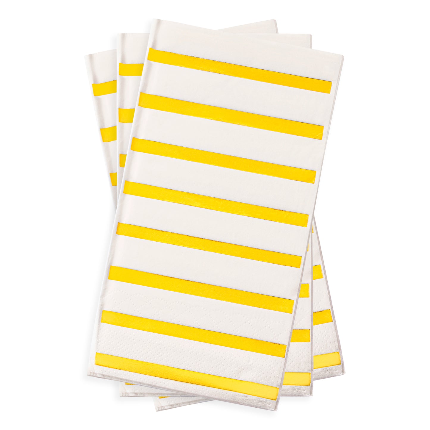 White with Gold Stripes Paper Dinner Napkins Secondary | The Kaya Collection