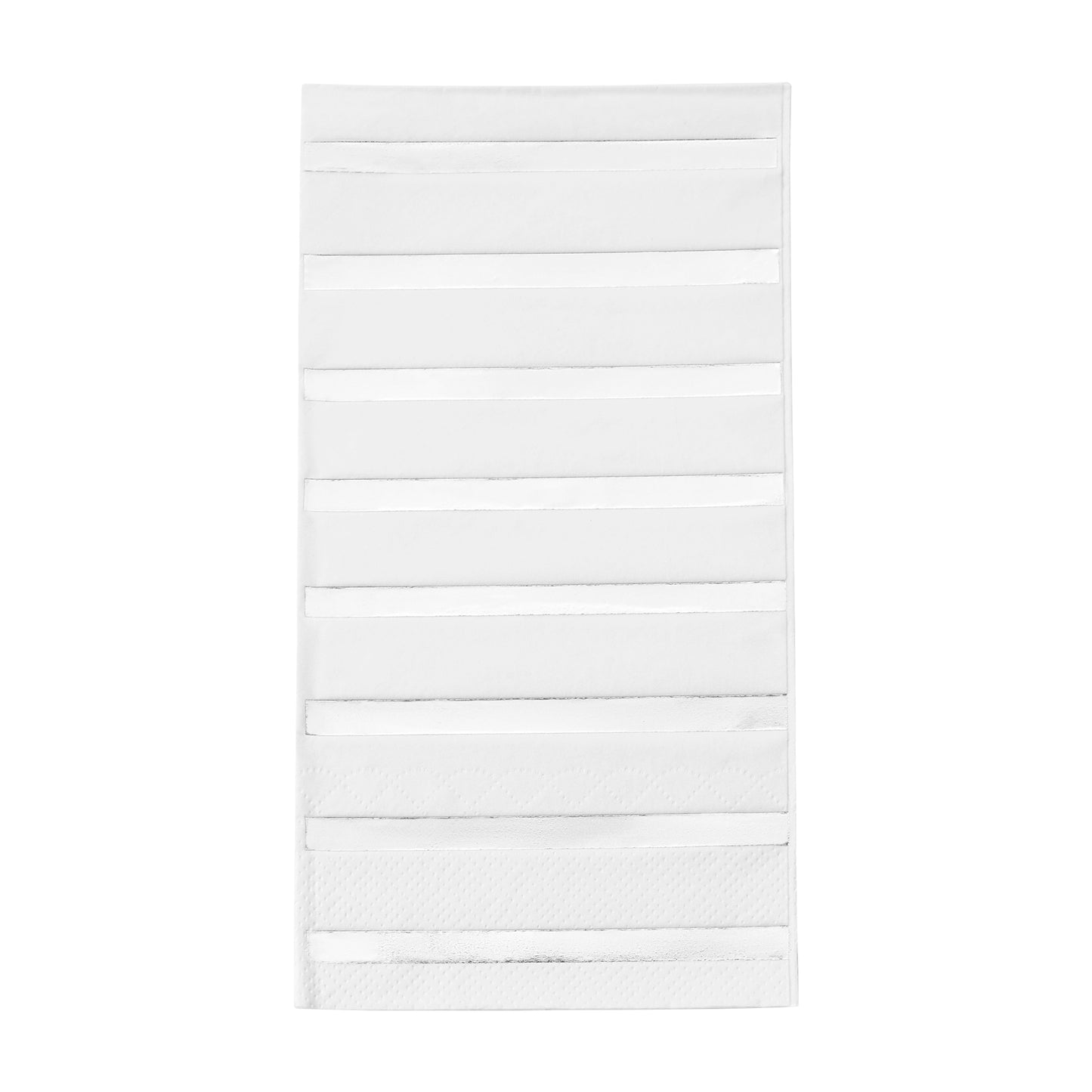 White with Silver Stripes Paper Dinner Napkins Main | The Kaya Collection