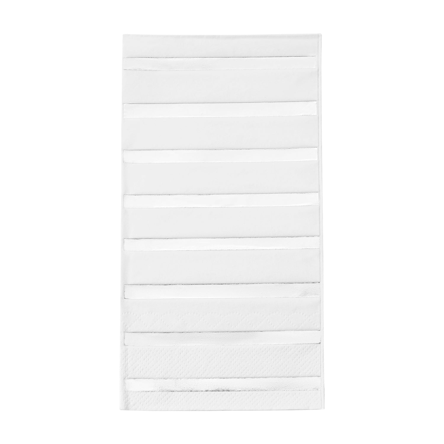 White with Silver Stripes Paper Dinner Napkins Main | The Kaya Collection