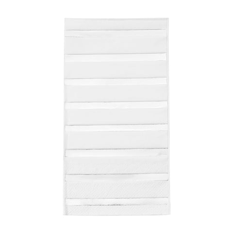 White with Silver Stripes Paper Dinner Napkins Main | The Kaya Collection