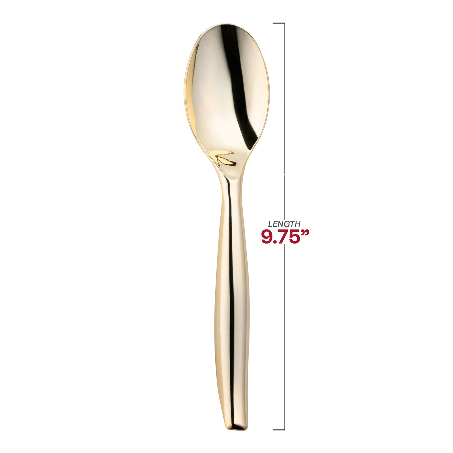 Gold Disposable Plastic Serving Spoons Dimension | The Kaya Collection