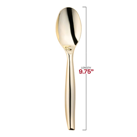 Gold Disposable Plastic Serving Spoons Dimension | The Kaya Collection