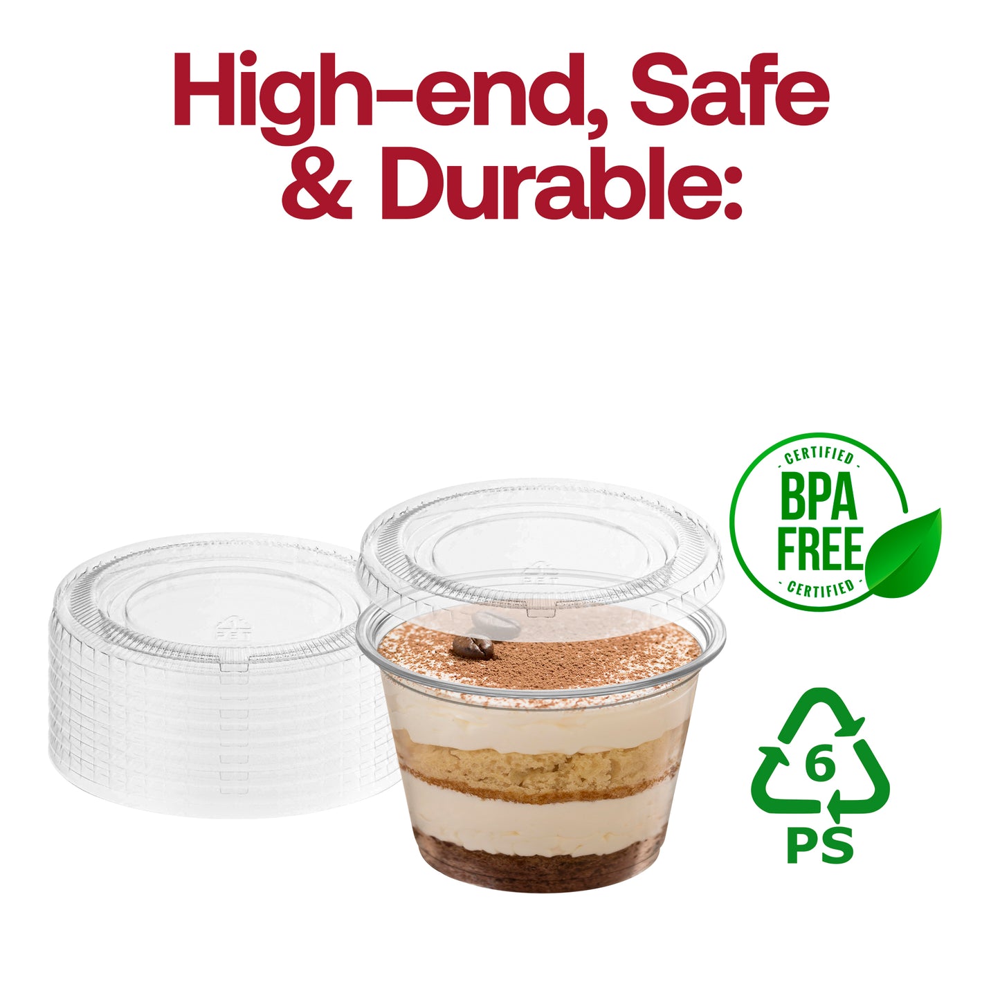 Lid For Clear Plastic Disposable Souffle Cups 2oz