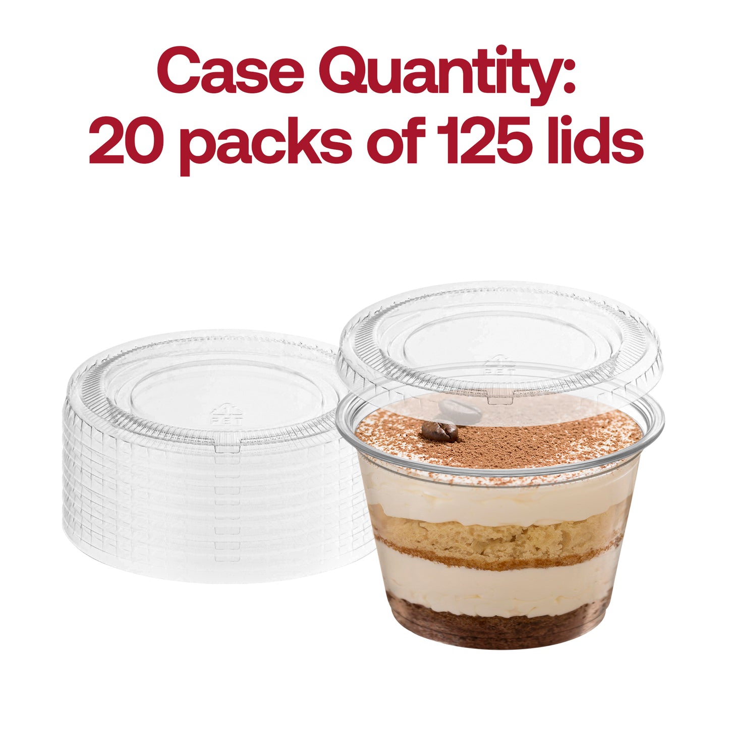 Lid For Clear Plastic Disposable Souffle Cups 2oz