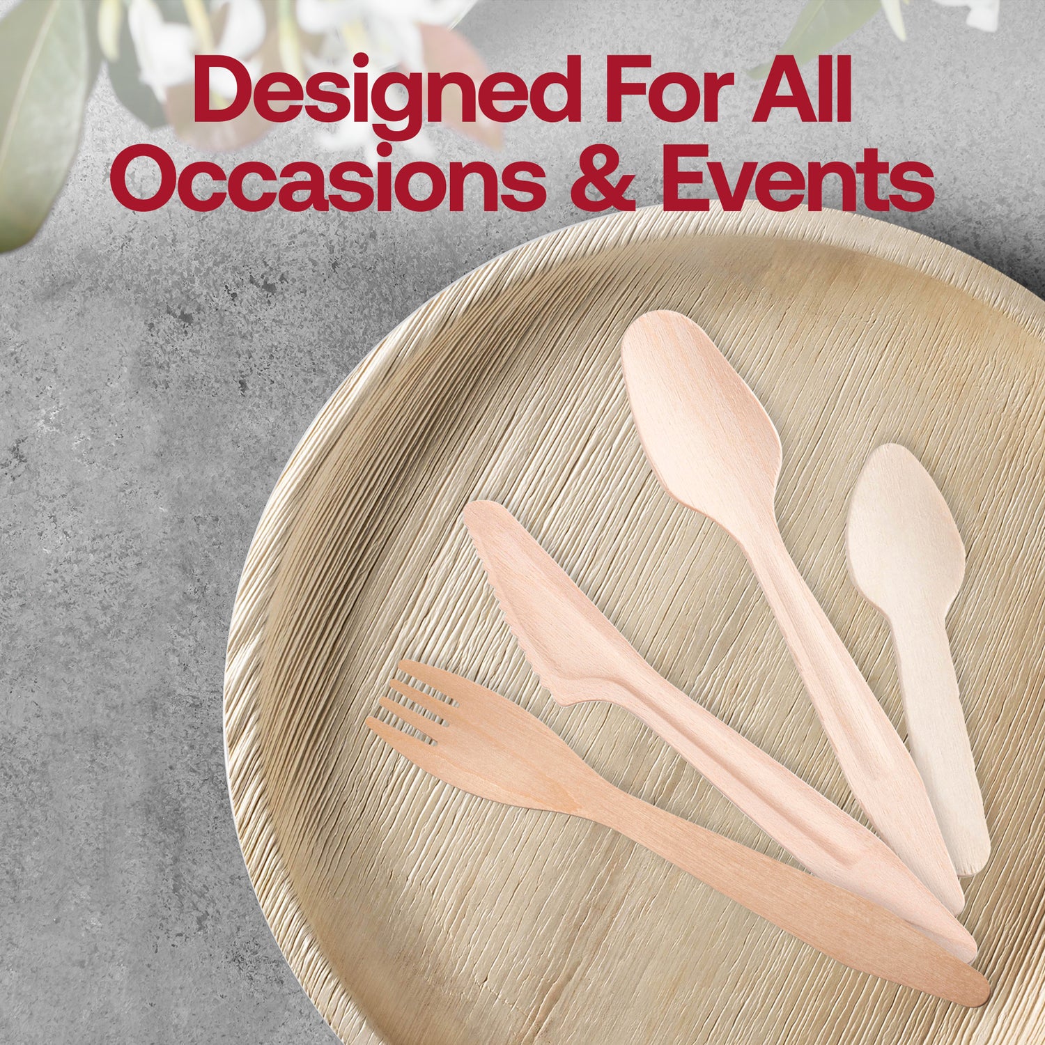 Natural Birch Eco-Friendly Disposable Dinner Knives Lifestyle | The Kaya Collection