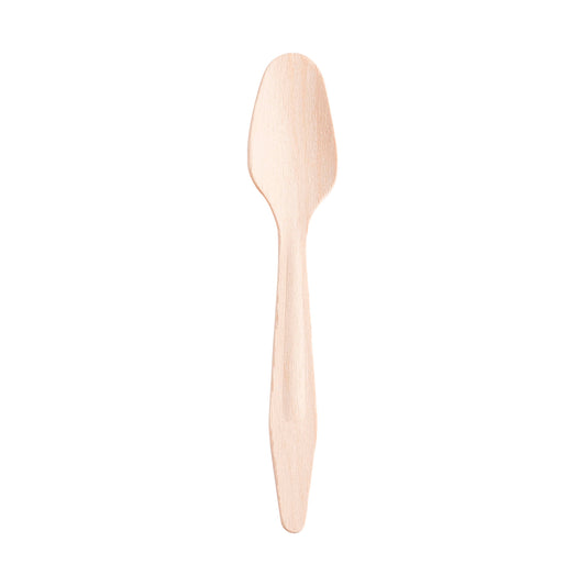 Natural Birch Eco Friendly Disposable Dinner Spoons Main | The Kaya Collection