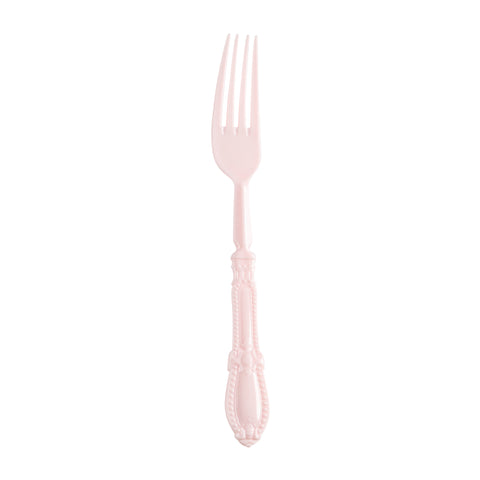 Pink Baroque Plastic Dinner Forks Main | The Kaya Collection