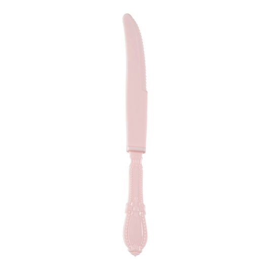 Pink Baroque Disposable Plastic Dinner Knives Main | The Kaya Collection