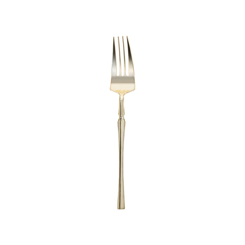 Shiny Metallic Gold Moderno Disposable Plastic Dessert Forks