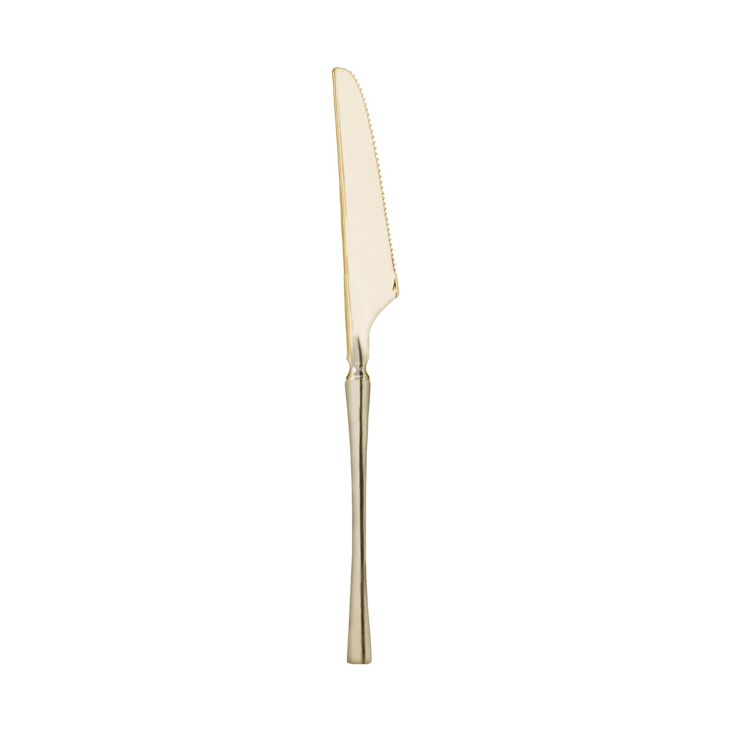 Shiny Metallic Gold Moderno Disposable Plastic Dinner Knives