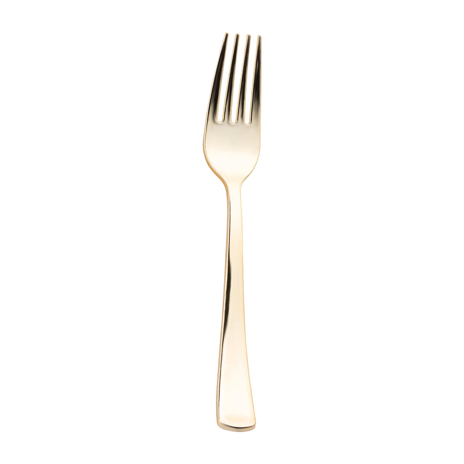 Shiny Metallic Gold Plastic Forks Main | Te Kaya Collection