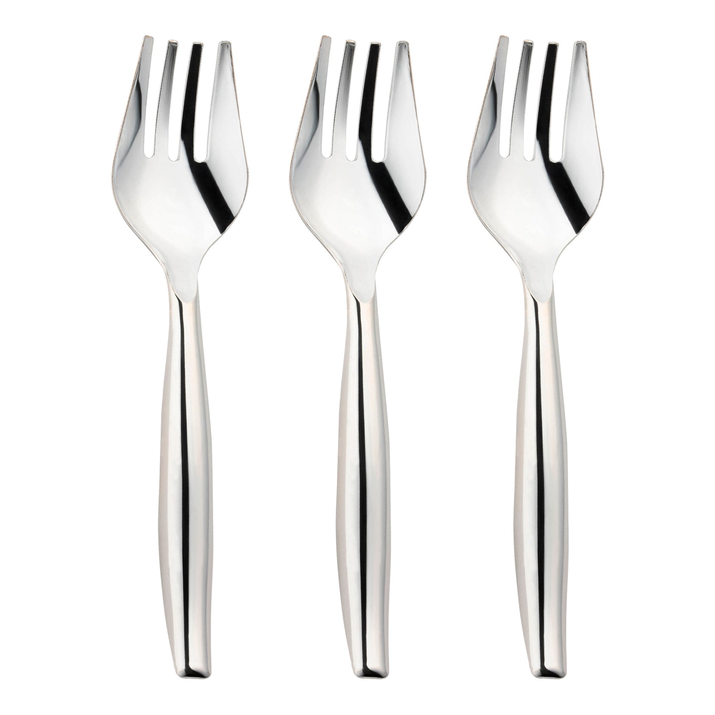 Silver Disposable Plastic Serving Forks Secondary | The Kaya Collection