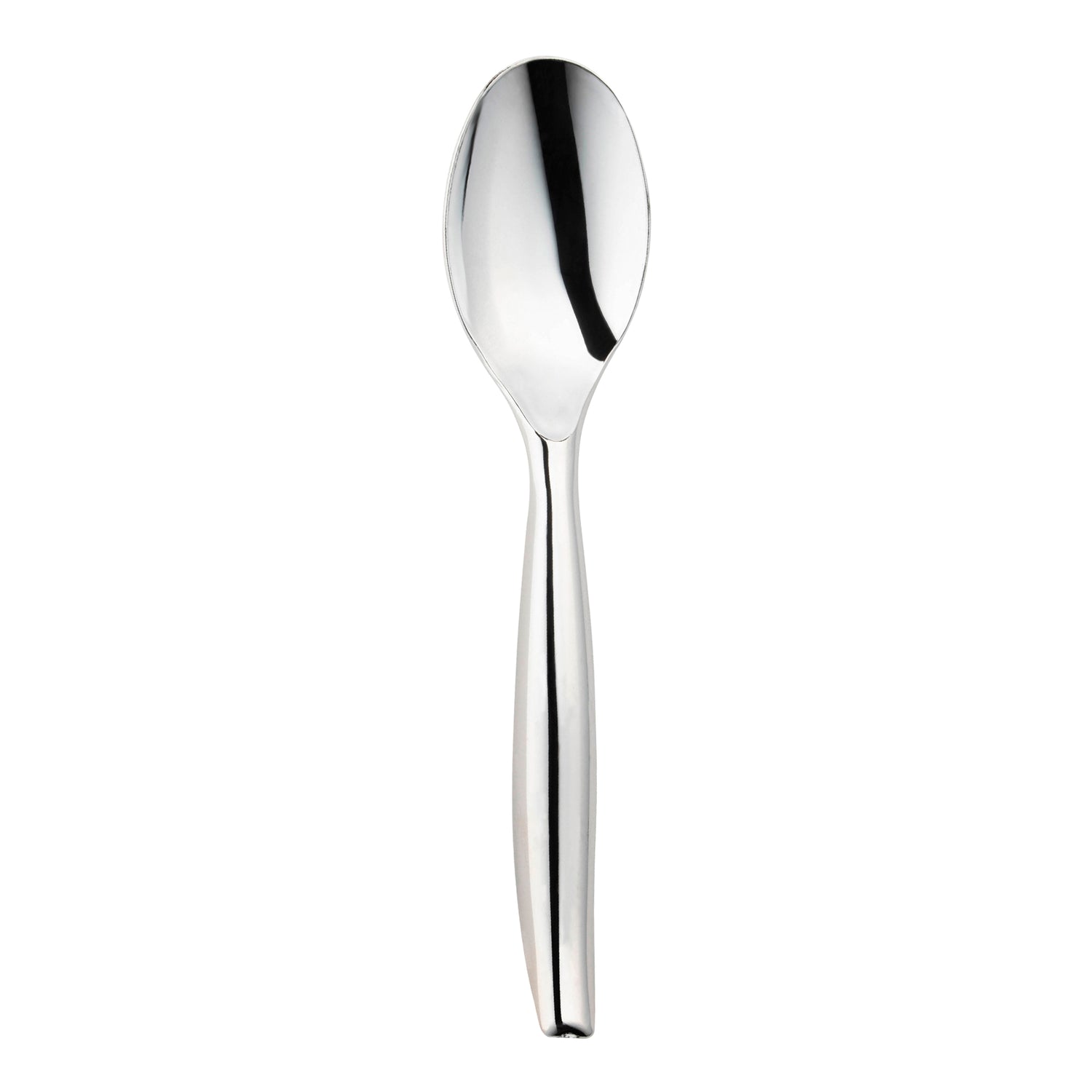 Silver Disposable Plastic Serving Spoons Main | The Kaya Collection