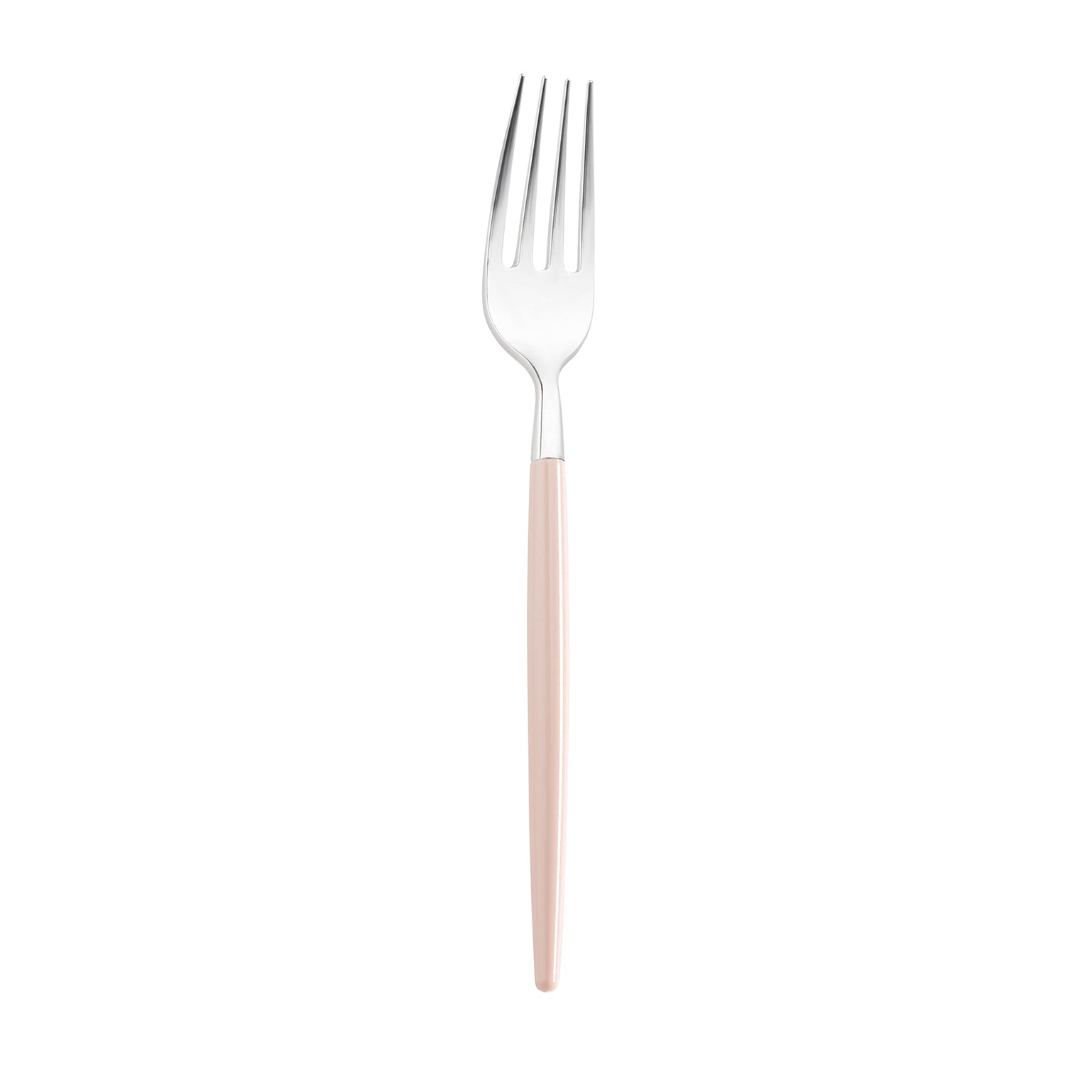 Silver with Pink Handle Moderno Disposable Plastic Dinner Forks Main | The Kaya Collection