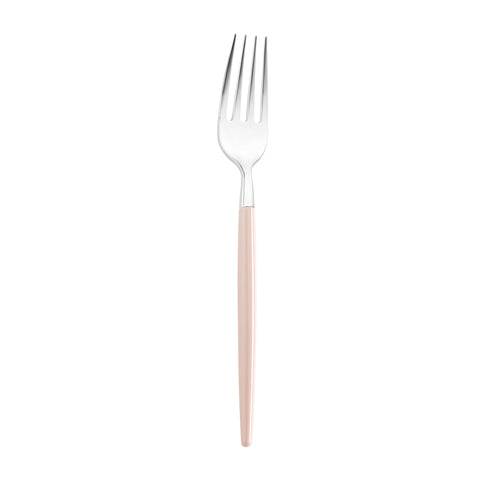 Silver with Pink Handle Moderno Disposable Plastic Dinner Forks Main | The Kaya Collection