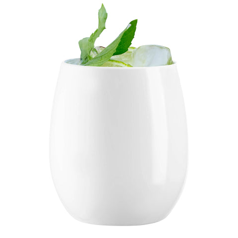 12 oz. Solid White Elegant Stemless Plastic Wine Glasses Secondary | The Kaya Collection