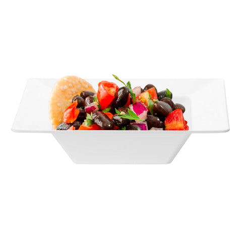 White Square Disposable Plastic Soup Bowls (12 oz.) Secondary | The Kaya Collection