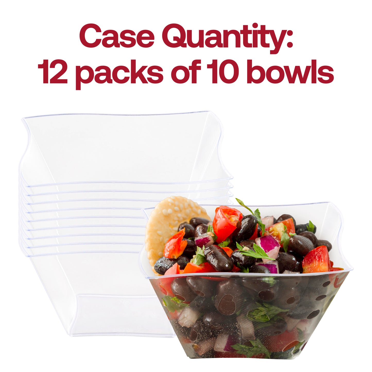 White Wave Plastic Soup Bowls (14 oz.) Quantity | The Kaya Collection
